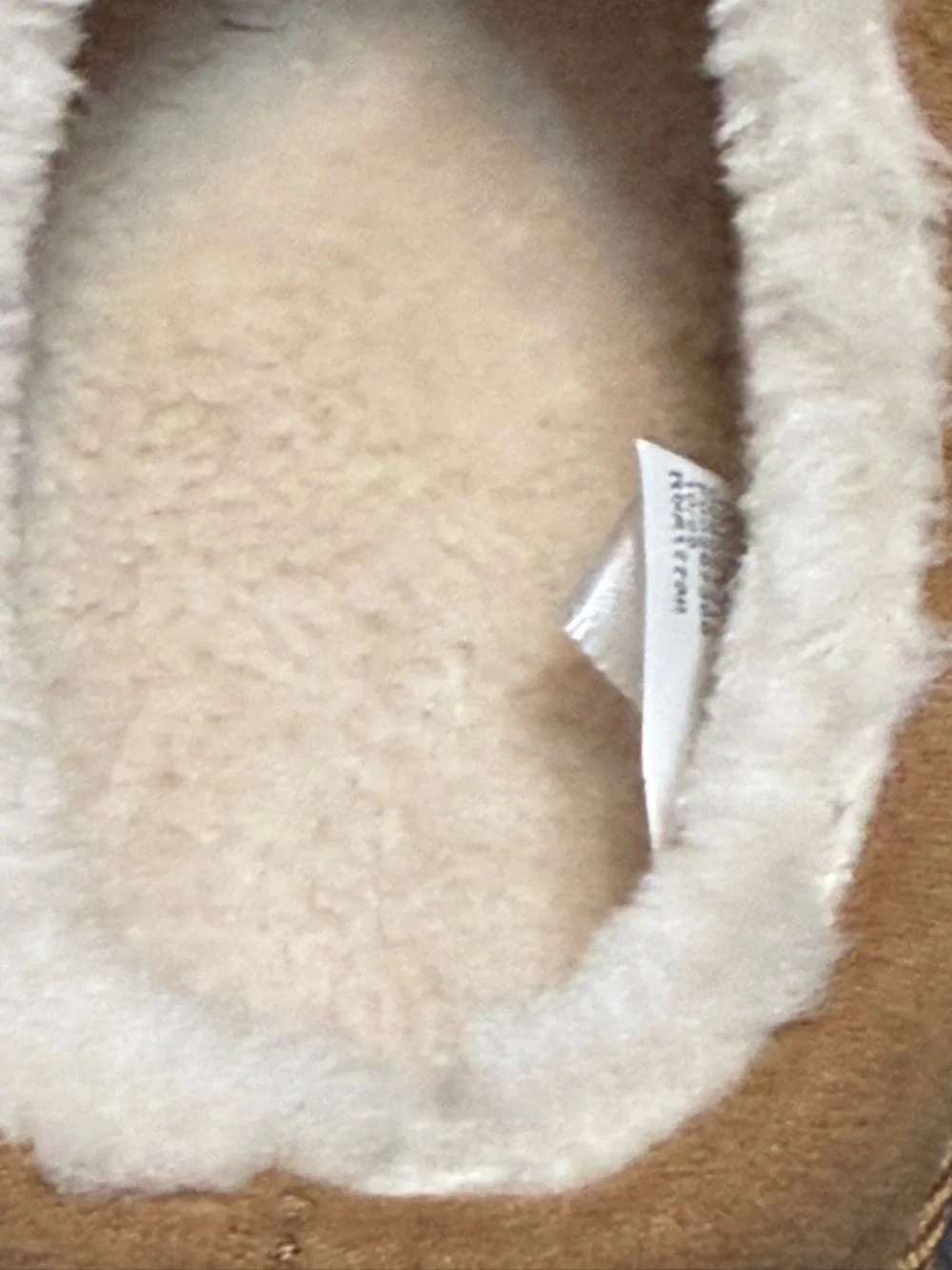 Kids Cozy Faux-Shearling Tan Slip-On Slippers/ Shoes Hard sole size 10